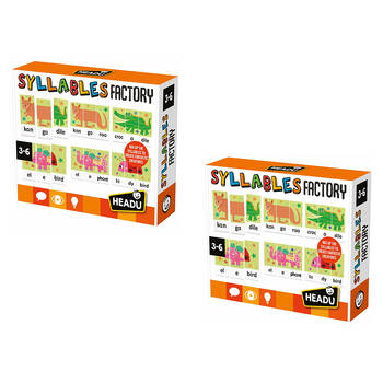 2PK Headu Board Syllables Factory Kids Educational Puzzles Toys 24.5x20.5cm 3y+