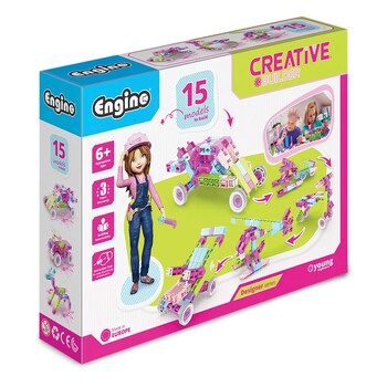 Engino Creative Builder Designer Set 15 Models Kids Girl Toy 6y+