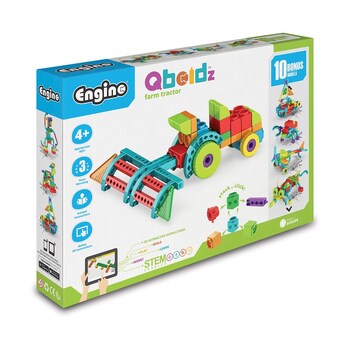 Engino Qboidz Farm Tractor Build/Play Invent Kids Toy 4y+