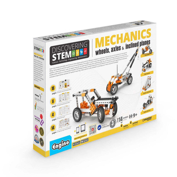 Engino Discovering STEM Wheels/Axles/Inclined Planes Building Toy Kit 9y+
