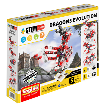 Engino Discovering STEM Dragons Evolution Kids Building Toy Kit 8y+