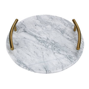 NF Living Round Serving Carry Tray 30cm Elegant White