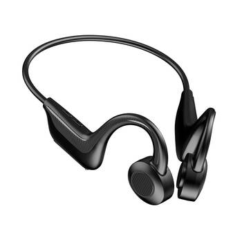 Laser Bluetooth Wireless Open Ear Bone Conduction Earphones Sports Black