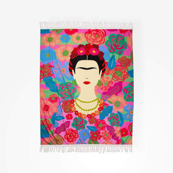 Rayell Canvas Throw Blanket Kahlo Festive 130x170cm