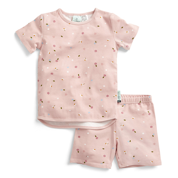 Ergopouch Baby Pyjamas 2 Piece Set Short Sleeve Tog 0.2 Size 3y Daisies