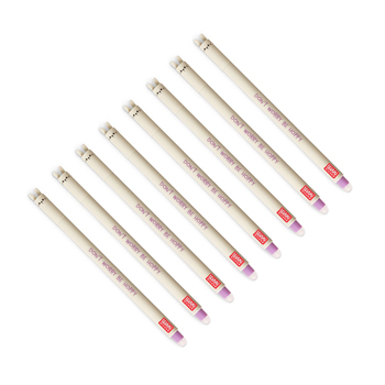8PK Legami Erasable Gel Pen Writing Stationery Bunny - Purple Ink