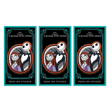 3PK Disney The Nightmare Before Christmas Themed Jack & Sally Iron-On Patch