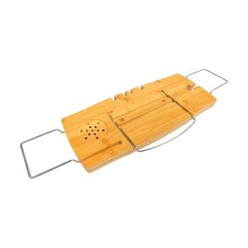 NF Living Bathtub Rack 21x70cm Bamboo Rectangle For Bathrooms - Natural