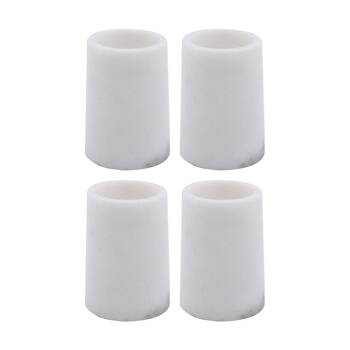 4PK NF Living Round Tumbler 7x10cm Marble For Bathrooms - White
