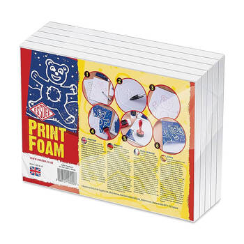 10pc Essdee 10mm Thick Beginners Block Printing Printfoam Art Set A4