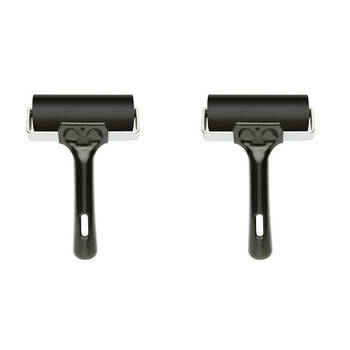 2PK Essdee Professional Heavy-Weight Art Ink Printmaking Roller 100mm Rubber