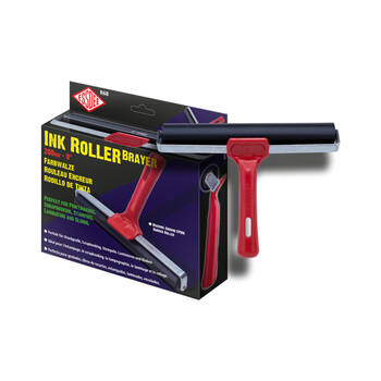 Essdee Boxed Lino Sturdy Hard Rubber Printmaking Ink Roller 200mm Red