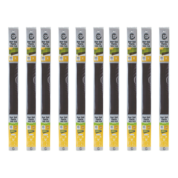 10PK 2pc ESP Plastic Door Seal Self Adhesive Brown  915x37mm