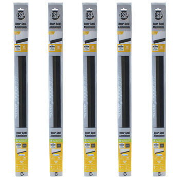 5PK ESP Aluminum Rubber Door Seal Self Adhesive 915x40mm Bronze 