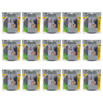 15PK ESP Window & Door Open Cell Foam Weather Seal 6x19mm Grey DIY 