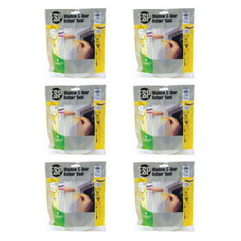 6PK 2pc ESP  Window & Door Rubber P-Shaped Weather Seal White 