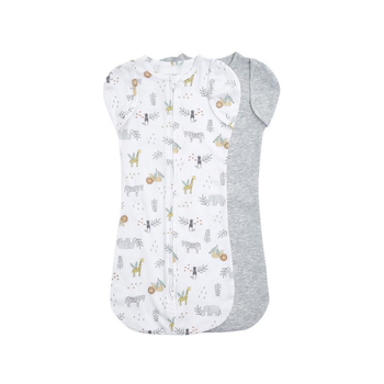 2pc Aden & Anais Essentials Snug Swaddle Cotton 1.0 Tog Savannah Spots Size 0-3m