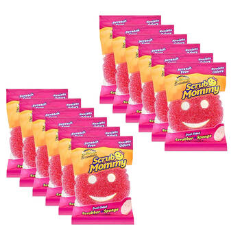 12PK Scrub Daddy Essentials Flex Texture Scrub Mommy Dual Sided - Pink