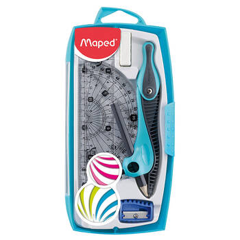 Maped Study Maths Set 8 Piece Measuring Graphics Kit Assorted Colour