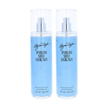 2PK Elizabeth Taylor Sparkling White Diamonds Body Mist Womens Fragrance 250mL