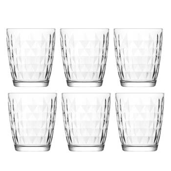 6pc Artcraft Eve Modern Design Tumbler Drinking Glass 340ml Clear