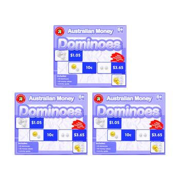 3x 40pc Learning Can Be Fun Australian Money Dominoes Kids Education Game 6y+