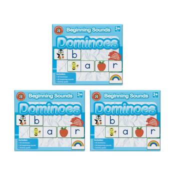 3x 40pc Learning Can Be Fun Beginning Sounds Dominoes Kids Education Game 3y+