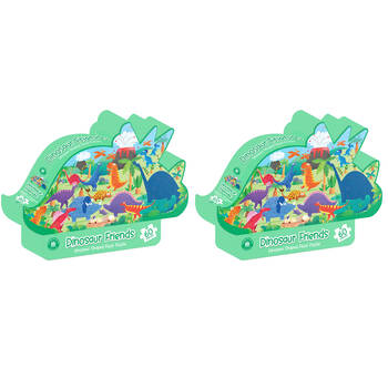 2x 60pc Learning Can Be Fun Kids Floor Puzzle Set Dinosaur Friends