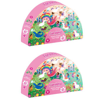 2x 60pc Learning Can Be Fun Kids Floor Puzzle Set Fairyland: Rainbow