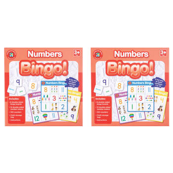 2PK Learning Can Be Fun Numbers Bingo Educational Childrens Toy 3y+