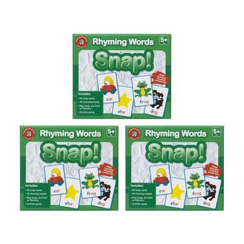 3PK Learning Can Be Fun Rhyming Words Snap! 80 Cards Build Skills Kids Game 5y+