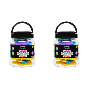 2x 12pc Sensory Sprouts Textured Calming Shapes & Stones Set Kids Toy Multi