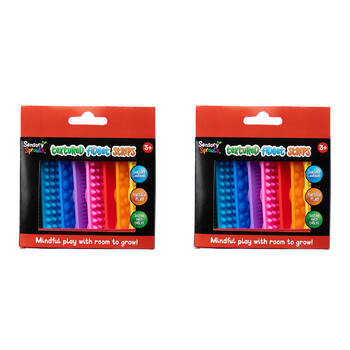 2x 8pc Sensory Sprouts Textured Fidget Strips Set Kids Toy Multicoloured
