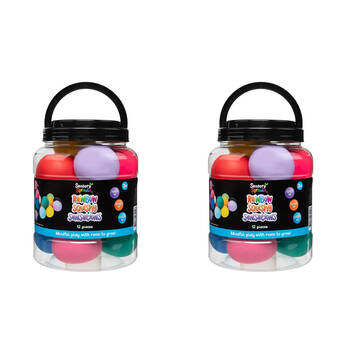 2x 12pc Sensory Sprouts Rainbow Squishy Sensations Jar Kids Toy Multicoloured