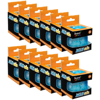 12PK Sensory Sprouts Snowflake Filled Jelly Fidget Cube Kids Toy Blue