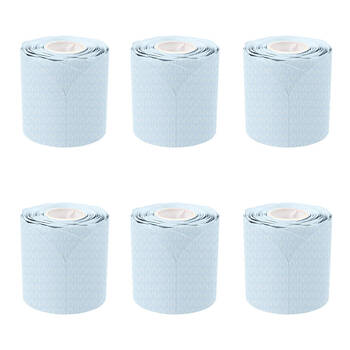 6PK Learning Can Be Fun Blue Patterned Rolled Scalloped Border 6.5 x 15.2cm