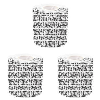 3PK Learning Can Be Fun Black & White Lines Rolled Scalloped Border 6.5 x 15.2cm