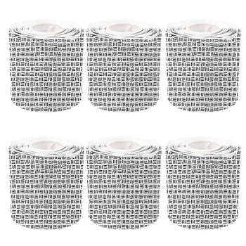 6PK Learning Can Be Fun Black & White Lines Rolled Scalloped Border 6.5 x 15.2cm