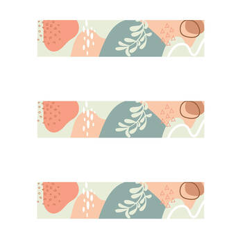 3x 12pc Learning Can Be Fun Earthy Abstract Border Pack 90cm x 7.5cm