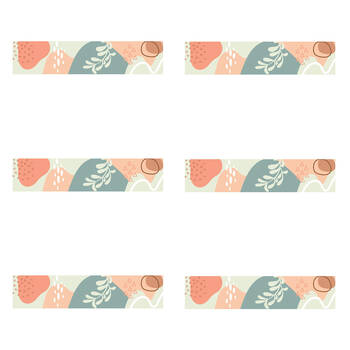 6x 12pc Learning Can Be Fun Earthy Abstract Border Pack 90cm x 7.5cm