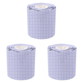 3PK Learning Can Be Fun Lilac Patterned Rolled Scalloped Border 6.5 x 15.2cm
