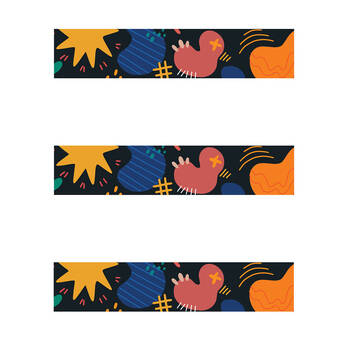 3x 12pc Learning Can Be Fun Night Brights Abstract Border 90cm x 7.5cm