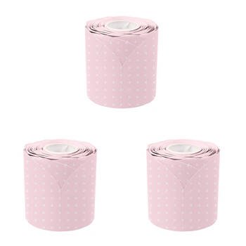 3PK Learning Can Be Fun Pink Patterned Rolled Scalloped Border 6.5 x 15.2cm