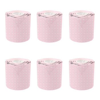 6PK Learning Can Be Fun Pink Patterned Rolled Scalloped Border 6.5 x 15.2cm