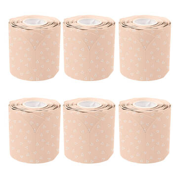 6PK Learning Can Be Fun Peach Patterned Rolled Scalloped Border 6.5 x 15.2cm