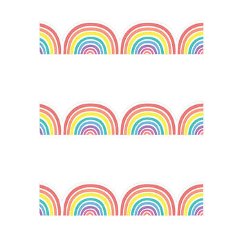 3x 12pc Learning Can Be Fun Rainbow Die-Cut Border Pack 90cm x 7.5cm