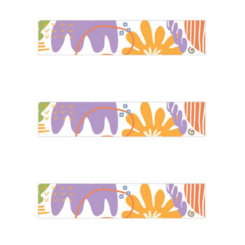 3x 12pc Learning Can Be Fun Wild Abstract Border Pack 90cm x 7.5cm