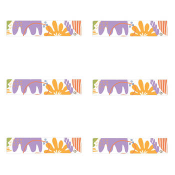 6x 12pc Learning Can Be Fun Wild Abstract Border Pack 90cm x 7.5cm