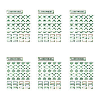 6x 48pc Learning Can Be Fun Class Helpers Bulletin Board Set Eucalyptus