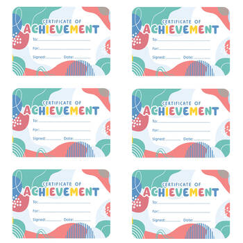 6x 30pc Learning Can Be Fun Growing Minds Achievement Certificates A5